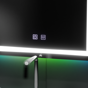 Zrkadlové LED obdĺžnikový 60 cm spektrum dotyk RGB Systém deaktivovania