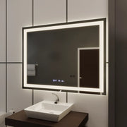 Zrkadlo LED obdĺžnikový obdĺžnik 120x80cm Vérité Motionglow Marcello, deaktivujúci systém, teplomer a hodiny, daimable