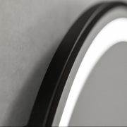 Zrkadlo LED Round 70 cm Celesti Majesti noir Motionglow Marcello Clock Defrition System a smiešne teplomer