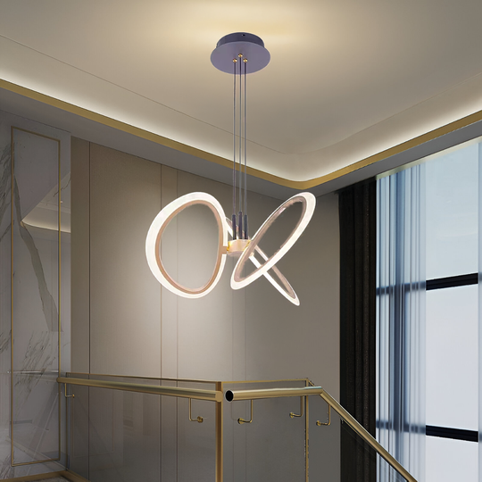 Závesný LED luster s diaľkovým ovládaním RIMINI 52W, 3 prvky, studené/teplé/neutrálne svetlo, stmievateľné, zlaté LED luster s diaľkovým ovládaním Predvolený názov Alessandro Design
