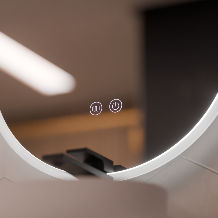 Oválne LED zrkadlo 50x80cm Llexort, Touch, Demister System, Stmievateľné