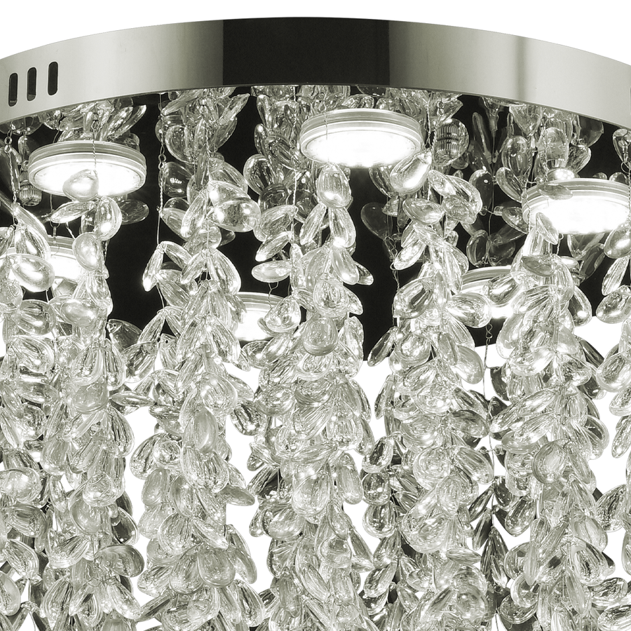 Round Alberian Led Led, 20 W, studené/horúce/neutrálne svetlo, kryštál, lesklý chróm