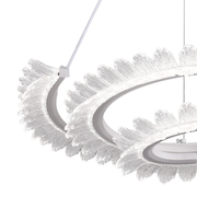 Lulus Led Prism Luminis, Crystal and Metal, 4 kruhy, smoiera, nastaviteľná výška, studené/teplé/neutrálne svetlo, luxusné osvetlenie