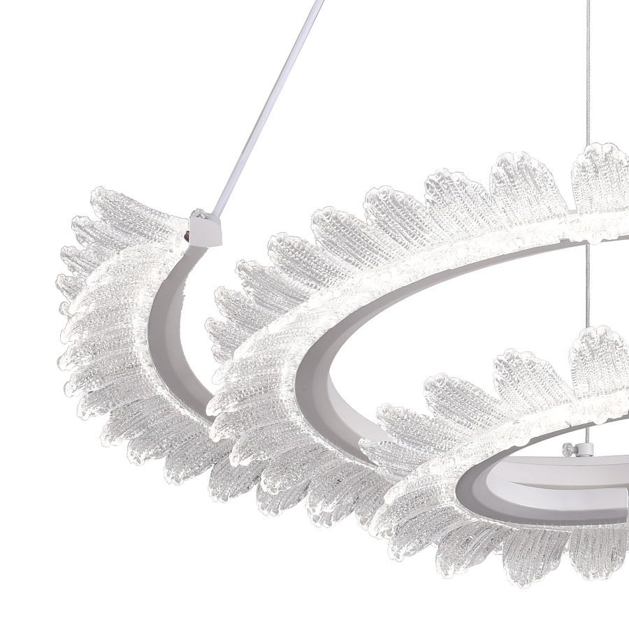 Lulus Led Prism Luminis, Crystal and Metal, 4 kruhy, smoiera, nastaviteľná výška, studené/teplé/neutrálne svetlo, luxusné osvetlenie