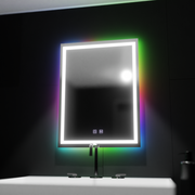 Zrkadlové LED obdĺžnikový 60 cm spektrum dotyk RGB Systém deaktivovania