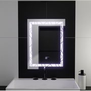 Zrkadlové LED obdĺžnikový 60x80cm Deco rám základný dotyk