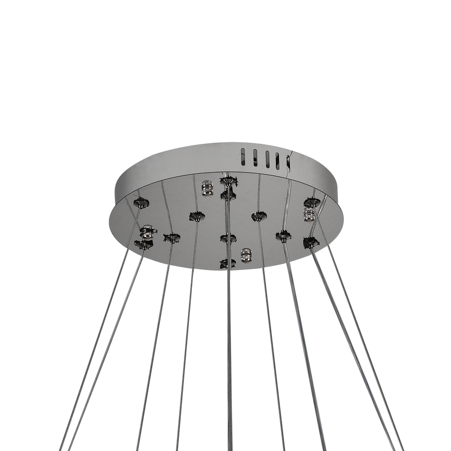 LED kryštál LULUS s 118 W Silver Latifah Diaľkovým ovládaním