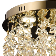 Krištáľový LED luster LLC213/400GD okrúhly, 22W, studené/teplé/neutrálne svetlo, krištáľ, zlatý