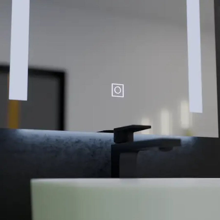 Obdĺžnikové LED zrkadlo, 50x70cm, Dual Light Basic Touch