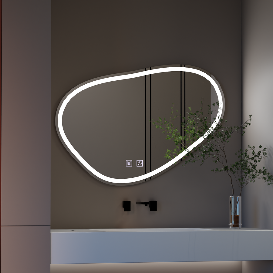 Zrkadlové LED dotyk Quaszare 90x65 cm