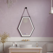 Obdĺžnikové LED zrkadlo 120x80cm Motionglow Sensor Marcello Demonant Clock Defosting System