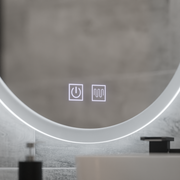 Round LED zrkadlo 70 cm noxia dotykový systém neznámy deaktivujúci