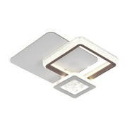 NYXORA LED luster 51W, 3 štvorcové, studené/teplé/neutrálne svetlo, čierny