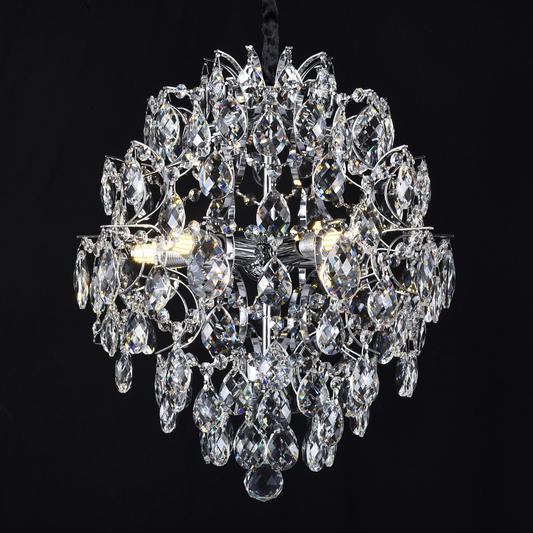 Krištáľový luster CC9259/5CH, 5x E14, priemer 40 cm, lesklý chróm