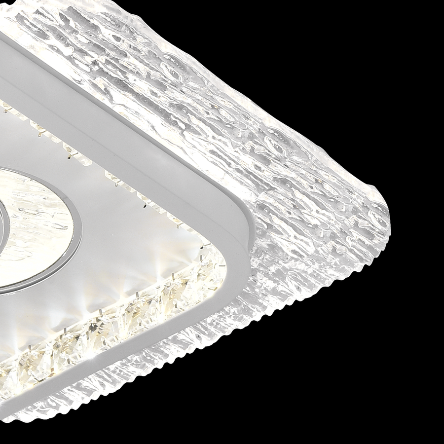 PERU LED luster 39W, 2 štvorcové, studené/teplé/neutrálne svetlo, čierny