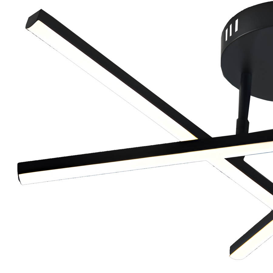 LED luster s diaľkovým ovládaním 40W, 3 prvky, lineárny, studené/teplé/neutrálne svetlo, stmievateľné, čierny