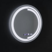 60 cm okrúhle LED zrkadlo Motionglow Sensor Consuel Marcellow Smoteble Clock Defosting System