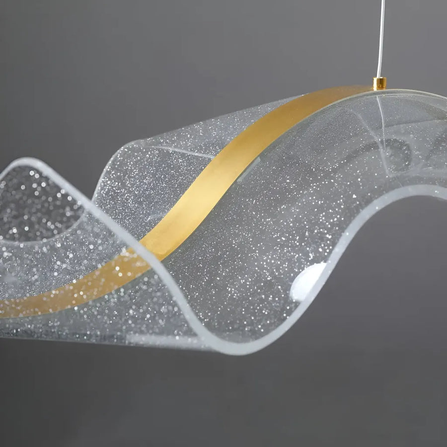 Závesný LED luster AMI 80W, Lineárny, Studené/Teplé/Neutrálne svetlo, Zlatý, Nastaviteľná výška