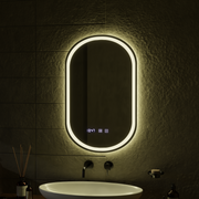 LED dotyk Wilhelm Mirror Defrition System, Clock and TEPELE 50X80 CM