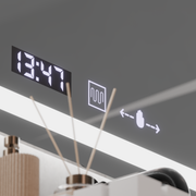 Obdĺžnikové LED zrkadlo 120x60cm Verite Motionglow Marcellow Smoteble Clock Defosting System