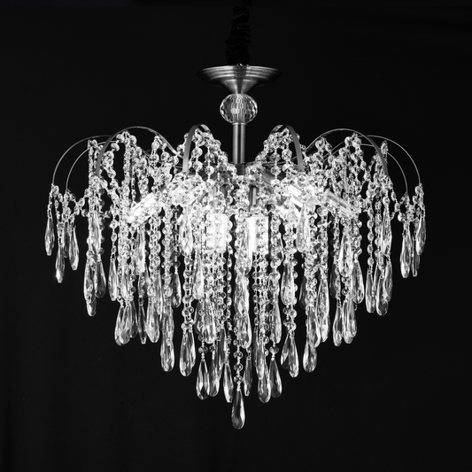 Krištáľový luster CC9324/5CH, 5x E14, Priemer 49cm, Chróm