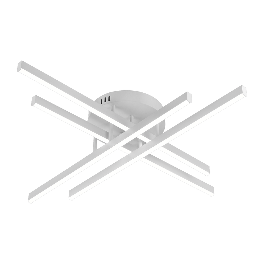 LED luster na diaľkové ovládanie GIO, 54W, 4 prvky, studené/chladné/neutrálne svetlo, stmievateľné, biely