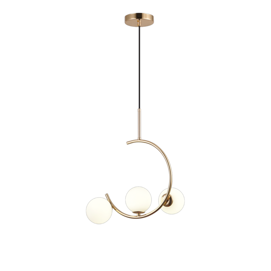 Luster LOFT Átriový, 3x G9, biele zlato, kov, nastaviteľná výška