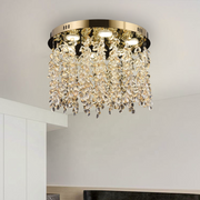 Krištáľový LED luster LLC213/400GD okrúhly, 22W, studené/teplé/neutrálne svetlo, krištáľ, zlatý