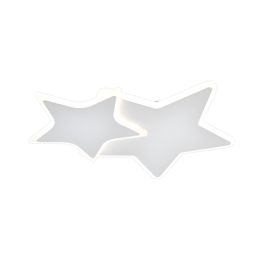 LED luster s diaľkovým ovládaním 41W, Hviezdy, Studené/Teplé/Neutrálne svetlo, Stmievateľné, Biely