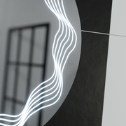 Zrkadlové okrúhle LED 60 cm flusso dotknuté systém defriácie