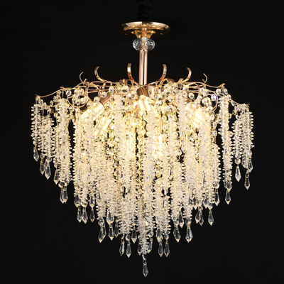 Krištáľový luster CC9323/8FGD, 8x E14, Priemer 60cm, Zlatý