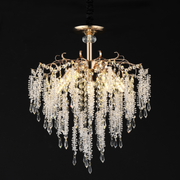 Krištáľový luster CC9323/5FGD, 5x E14, priemer 49cm, zlatý