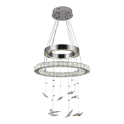 LED kryštál LULUS s 118 W Silver Latifah Diaľkovým ovládaním