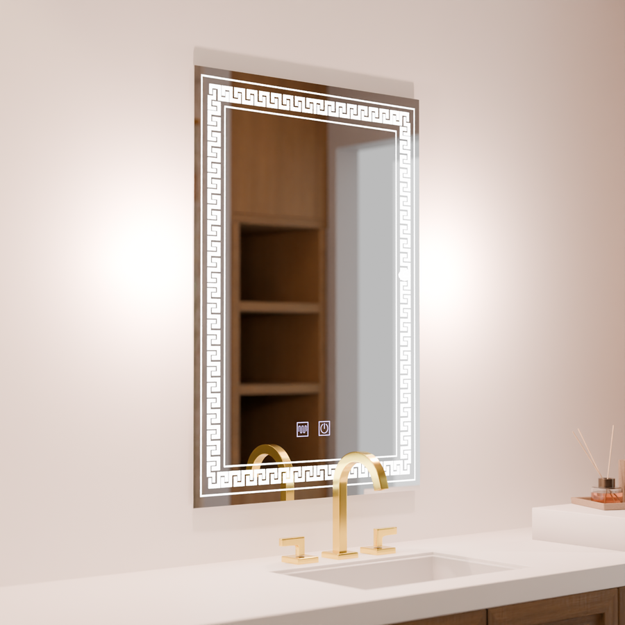Obdĺžnikové LED zrkadlo, 60x80cm, Touch Vivido, Demister System, Stmievateľné