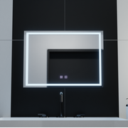 Zrkadlo LED obdĺžnikový 70x50cm dotykový systém Umbria odmrazovanie