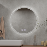 Round LED zrkadlo 70 cm noxia dotykový systém neznámy deaktivujúci