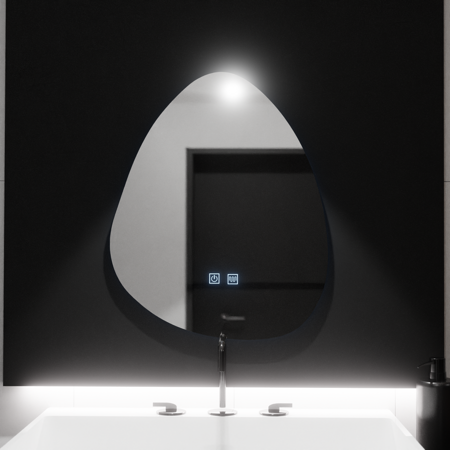 Organické LED zrkadlo 80x60cm, Fluido Touch, Demister System, Stmievateľné