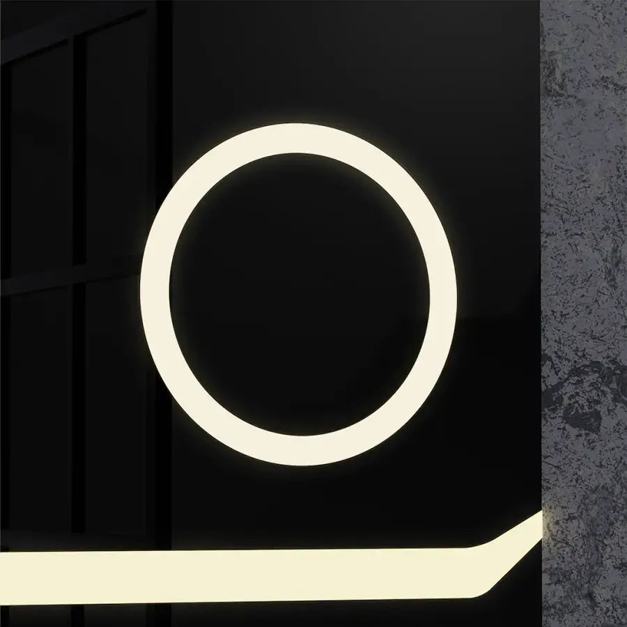 Obdĺžnikové LED zrkadlo, 80x60cm, Definition MotionGlow Marcello, Demister System, Hodiny & Teplomer, Kozmetická lupa, Stmievateľné