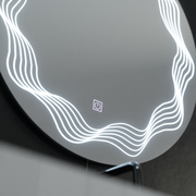 Zrkadlové okrúhle LED 60 cm flusso dotknuté systém defriácie
