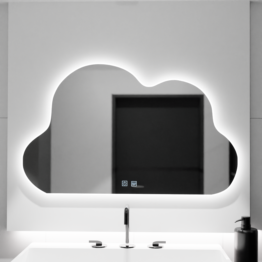Cloud LED zrkadlo 60x40cm, Nuvola Touch, Demister System, Stmievateľné