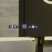 Zrkadlové obdĺžnikové obdĺžnikové 75x90cm Eclat Motionglow Marcello Demontalling System a teplomer kozmetiky skombíkové