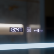 Obdĺžnikové LED zrkadlo 120x80cm Motionglow Sensor Marcello Demonant Clock Defosting System