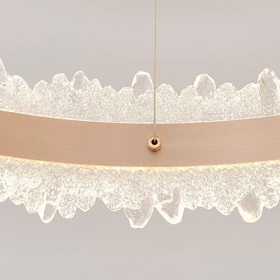 Závesný LED luster s diaľkovým ovládaním FOSCO Duo 126W, studené/teplé/neutrálne svetlo, stmievateľné, výškovo nastaviteľné, zlaté