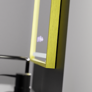 Obdĺžnikové LED zrkadlo 50x70cm Verite Royale Gold Motion Glow Marcello Smoteble Clock Defosting System