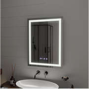 LED Touch Gustav Mirror Defrition Systém, hodiny a teplota 60x80 cm
