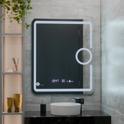 Zrkadlové obdĺžnikové obdĺžnikové 75x90cm Eclat Motionglow Marcello Demontalling System a teplomer kozmetiky skombíkové