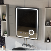 Zrkadlové LED dotyk Ulrich DeBraulation Systém, hodiny a teplota 60x80 cm Čierna ramahed kozmetika LUP