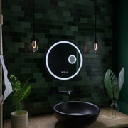 Round LED zrkadlové snímač Motionglow Micah Marcello 60 cm DESMANTICKÉ HODINY ZARIADENIE
