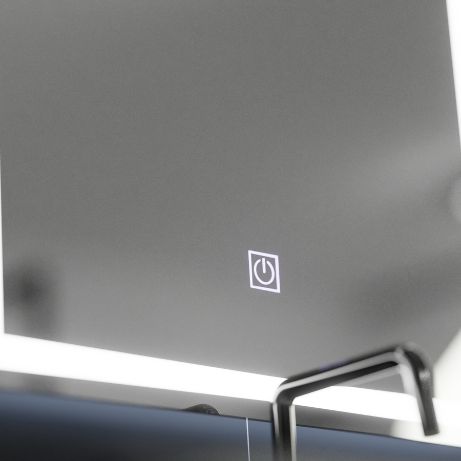 Obdĺžnikové LED zrkadlo, 60x80cm, RÁM Basic Touch