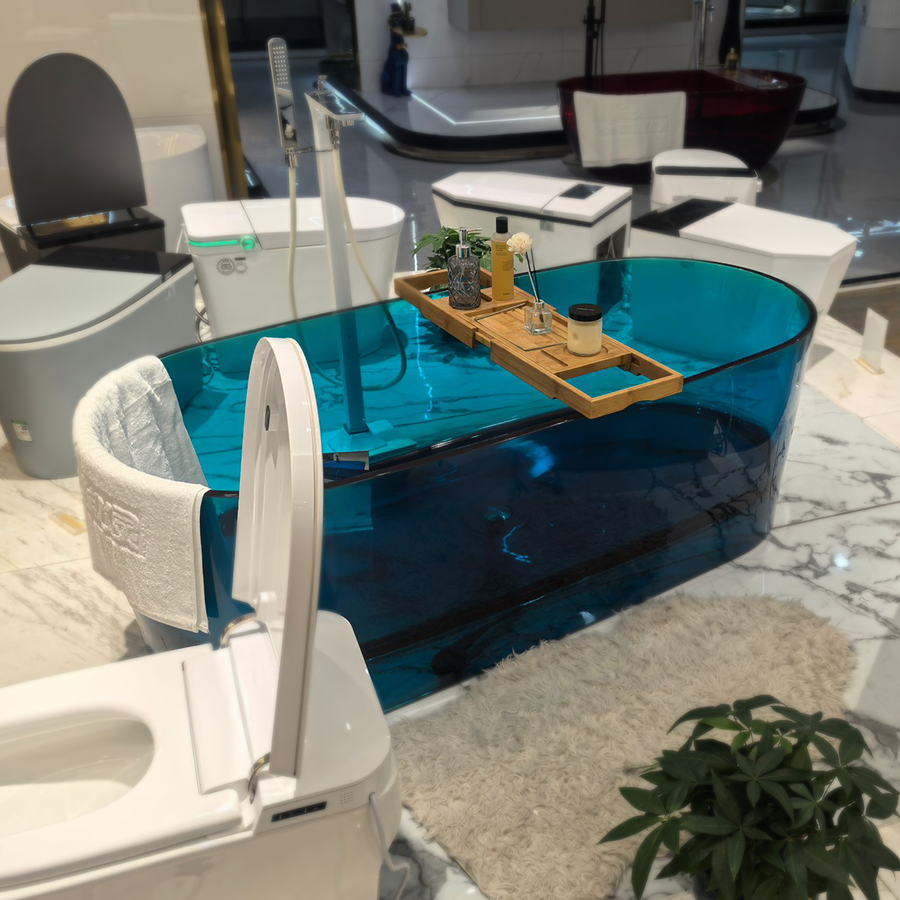 Voľne stojaci kúpeľ, oválny, Sky Blue, Rasina, 170x78x56cm